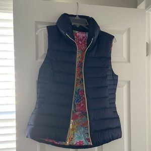 Lilly Pulitzer Puffy Vest Navy